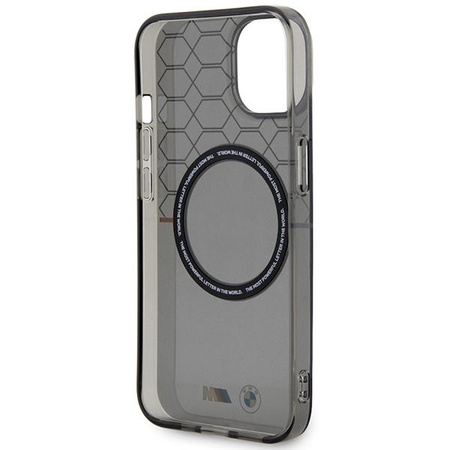 Etui BMW BMHMP14MHGPK na iPhone 14 Plus 6.7" - szare Pattern MagSafe