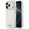 Etui Guess IML Shell Script Metal MagSafe do iPhone 17 Pro Max biały