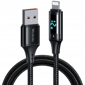 MCDODO KABEL Z WYŚWIETLACZEM USB LIGHTNING 36W 1M DO IPHONE X 11 12 13 14