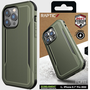 Raptic X-Doria Fort Case etui iPhone 14 Pro Max z MagSafe pancerny pokrowiec zielony