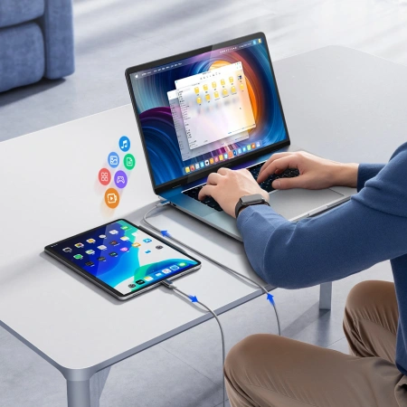 ORICO KABEL USB-C DO USB-C 60W 3A DO LAPTOPÓW TELEFONÓW 1M SZYBKA ŁADOWARKA