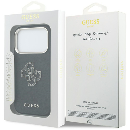 Etui Guess FW Resin Logo do iPhone 17    Pro czarny