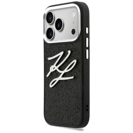 Etui Karl Lagerfeld IML Glitter KL       Diamond Logo do iPhone 17 Pro czarny