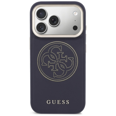 Etui Guess Perforated 4G MagSafe do iPhone 17 Pro niebieski