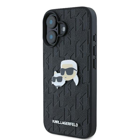 KARL LAGERFELD HARDCASE DO IPHONE 16 6.1 MONOGRAM KARL&CHAOUETTE PIN DESIGN