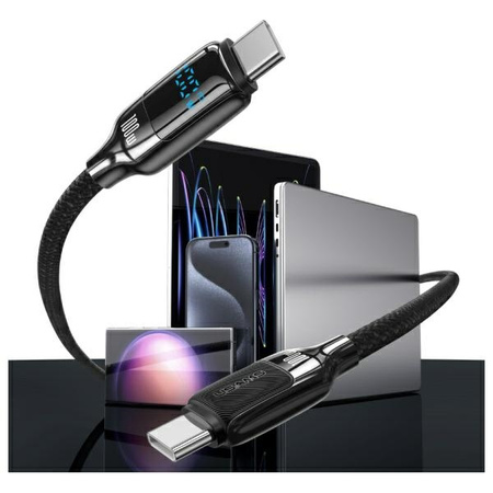 USAMS KABEL USB-C 100W 1,2M DO TELEFONÓW I LAPTOPÓW Z FUNKCJĄ FAST CHARGING