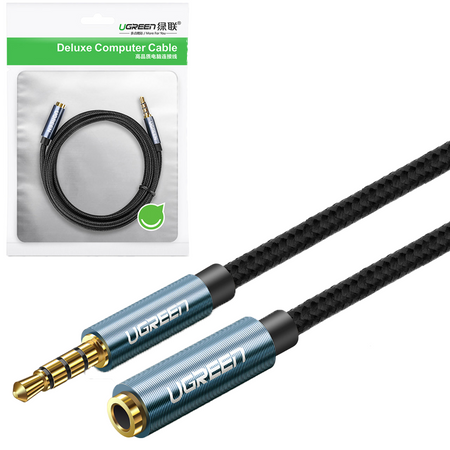 Ugreen kabel adapter przedłużacz AUX mini jack 3,5 mm 1,5m niebieski (AV118)