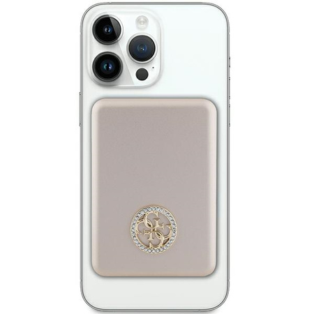 GUESS POWERBANK INDUKCYJNY DO MAGSAFE APPLE 12 13 14 15 IPHONE ZŁOTY DESIGN