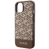 Etui Guess GUHMP14SHGCFSEW na iPhone 14 - brązowe GCube Stripes MagSafe