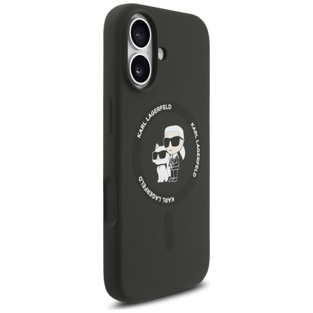 Etui Karl Lagerfeld Silicone             Karl&Choupette Ring MagSafe do iPhone 17 czarny