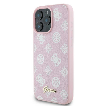 GUESS ETUI HARDCASE DO IPHONE 16 PRO DO MAGSAFE PEONY SCRIPT LOGO OCHRONNE