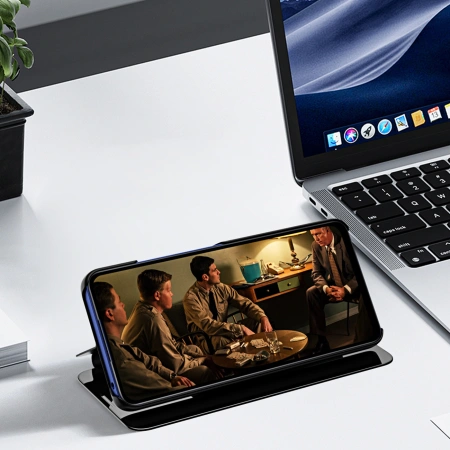 HURTEL ETUI CLEAR VIEW CASE DO IPHONE 16E Z KLAPKĄ Z OCHRONĄ PRZED