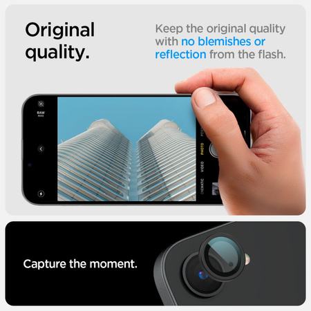 SPIGEN OSŁONA APARATU DO IPHONE 16E GLAS.TR EZ FIT CAMERA PROTECTOR 2-PACK