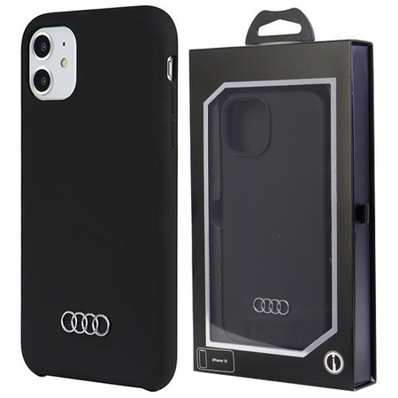 Etui Audi Silicone Case na iPhone 11 / Xr - czarne AU-LSRIP11-Q3/D1-BK