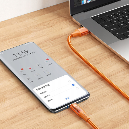 MCDODO KABEL USB-C SZYBKIE ŁADOWANIE DO SAMSUNG XIAOMI USB TYP C 6A 100W 2M