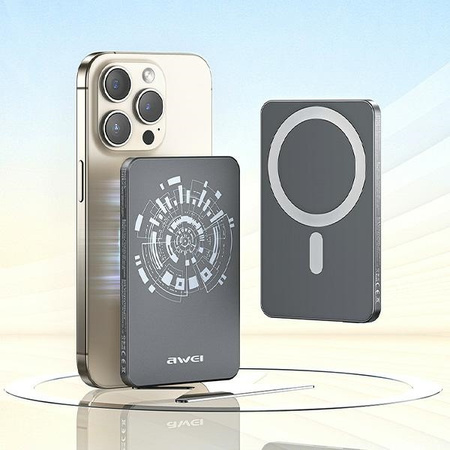 AWEI POWERBANK DO MAGSAFE P112K 5000MAH DO IPHONE 15 14 13 ZASILANIE NA