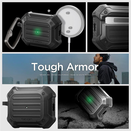 SPIGEN TOUGH ARMOR MAG MAGSAFE APPLE AIRPODS PRO 1 / 2 BLACK