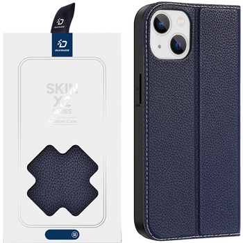 Dux Ducis Skin X2 etui do iPhone 14 Plus pokrowiec z magnetyczną klapką niebieski