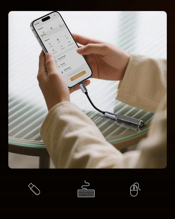 INNOSTYLE PRZEJŚCIÓWKA ADAPTER LIGHTNING USB-C OTG 3A DO IPHONE 11 12 13 14