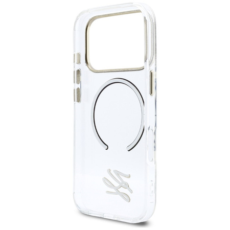 Etui Karl Lagerfeld IML KL Script Logo MagSafe do iPhone 17 Pro Max przezroczysty
