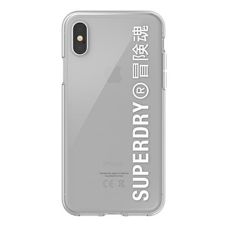 SuperDry Snap iPhone X/Xs Clear Case biały/white 41576