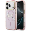 Etui Karl Lagerfeld IML Choupettes Karl Script Logo MagSafe do iPhone 17 Pro różowy
