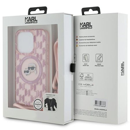KARL LAGERFELD CASE DO MAGSAFE DO IPHONE 15 PRO MAX 6.7 CROSSBODY KARL HEAD