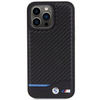 Etui BMW Leather Carbon na iPhone 15 Pro Max - czarne