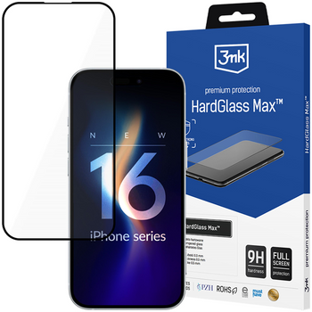 Apple iPhone 16 Plus - 3mk HardGlass Max Black