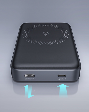 INNOSTYLE POWERMAG 2W1 SZYBKI POWERBANK INDUKCYJNY DO MAGSAFE 10000MAH STOJAK CZARNY