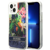 Guess GUHCP14MLFLSB iPhone 14 Plus 6,7" niebieski/blue hardcase Flower Liquid Glitter