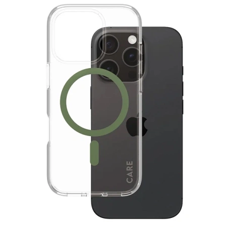 Etui CARE by PanzerGlass Flagship Case z MagSafe na iPhone 16 Pro - zielone