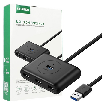 UGREEN ROZDZIELACZ HUB USB 3 2 GEN 1 4X USB DO LAPTOP PC MACBOOK CZARNY