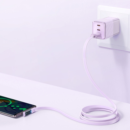 MCDODO KABEL USB-C KĄTOWY SZYBKIE ŁADOWANIE USB TYP C 6A 100W FIOLETOWY 1M