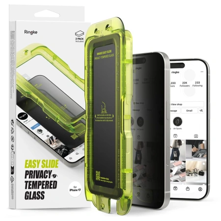 RINGKE SZKŁO PRYWATYZUJĄCE EASY SLIDE 2-PACK DO IPHONE 17 OCHRONA