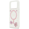 Etui Guess Resin Flowers Glitter MagSafe do iPhone 17 Pro różowy