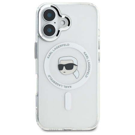 KARL LAGERFELD ETUI HARDCASE DO IPHONE 16 6.1 DO MAGSAFE METAL KARL HEAD