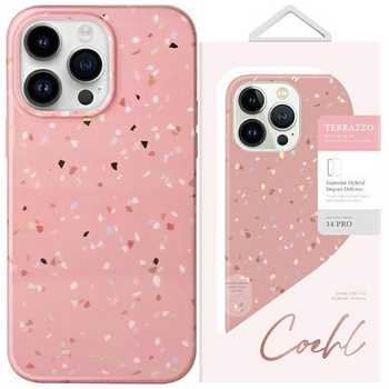 UNIQ etui Coehl Terrazzo iPhone 14 Pro 6,1" różowy/coral pink