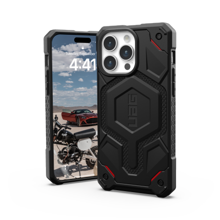 UAG Monarch Pro - obudowa ochronna do iPhone 15 Pro Max kompatybilna z MagSafe (kevlar black)