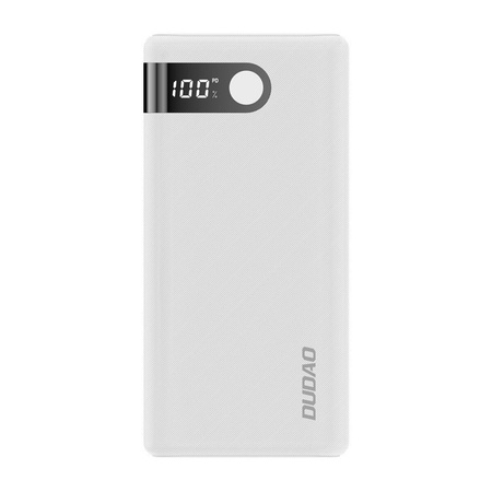 Dudao powerbank 20000 mAh 2x USB / USB Typ C / micro USB 2 A z ekranem LED biały (K9Pro-05)