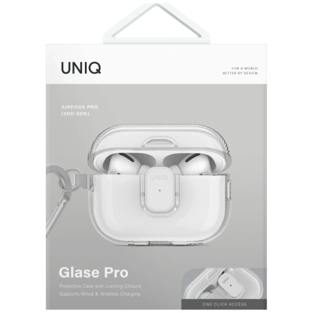 UNIQ ETUI GLASE PRO DO AIRPODS PRO 2 PRZEZROCZYSTE OCHRONA