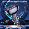 USAMS ŁADOWARKA 2XUSB 1XUSB-C DO SAMOCHODU SZYBKIE ŁADOWANIE 125W CC158CC01