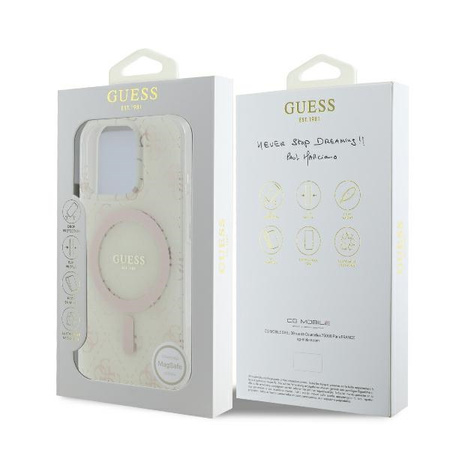 GUESS ETUI HARDCASE IML DO IPHONE 16 PRO 6.3 DO MAGSAFE BACKGROUND 4G