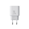 Szybka dwuportowa ładowarka sieciowa 20W USB-C / USB-A Joyroom JR-TCF05 - biała + kabel USB-C - Lightning 1m