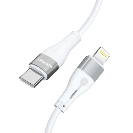 WOZINSKY KABEL DO LIGHTNING USB-C PD 27W DO IPHONE 12 13 14 1M BIAŁY