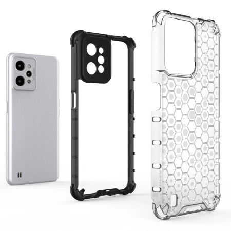 HURTEL ETUI PANCERNE DO REALME C31 HONEYCOMB Z ŻELOWĄ RAMKĄ OCHRONNE
