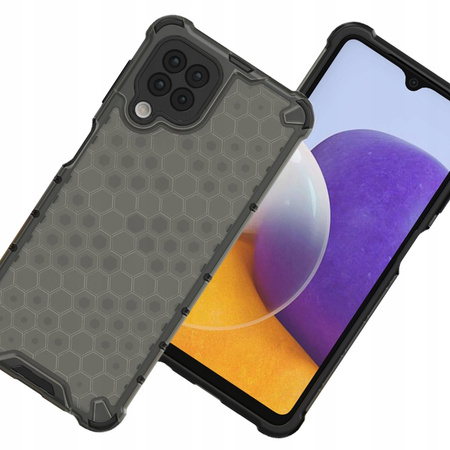 HURTEL HONEYCOMB ETUI PANCERNE DO SAMSUNG GALAXY A22 4G Z ŻELOWĄ RAMKĄ