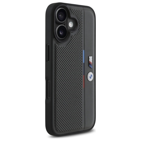 BMW HARDCASE DO IPHONE 16.1 PERFOROWANE ANTRACYT Z TRICOLOR BMHCP16S23PUPVA