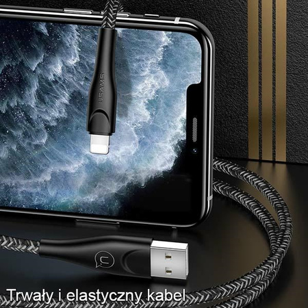 USAMS KABEL PLECIONY U41 DO LIGHTNING 3M DO TELEFONÓW APPLE SZYBKIE