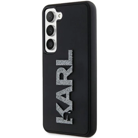 Etui Karl Lagerfeld 3D Rubber Glitter Logo na Samsung Galaxy S23 - czarne